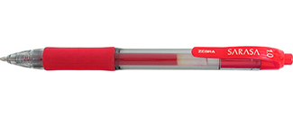 Picture of Sarasa red 1.0mm gel retractable  roller ball ink pen