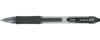 Picture of Sarasa black 0.7mm gel retractable  roller ball ink pen