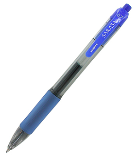 Picture of Sarasa 0.7mm blue gel retractable  roller ball ink pen