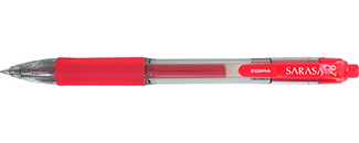 Picture of Sarasa red 0.7mm gel retractable  roller ball ink pen