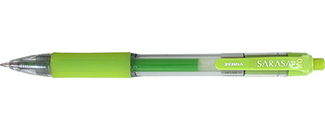 Picture of Sarasa lime 0.7mm gel retractable  roller ball ink pen