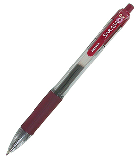 Picture of Sarasa 0.7mm mahogany gel  retractable roller ball ink pen