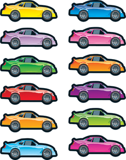 Picture of Race cars shape stickers