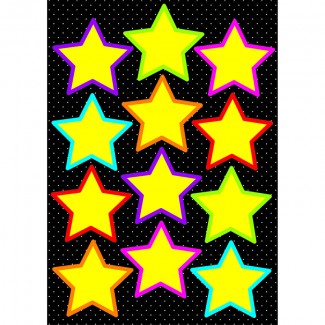 Picture of Die cut magnets yellow stars