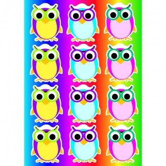 Picture of Die cut magnets color owls