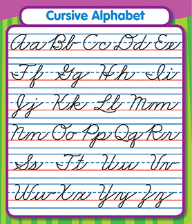 Picture of Cursive alphabet stickers