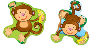 Picture of Monkeys shape stickers