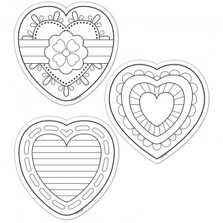Picture of Color me hearts 6in designer cut  outs