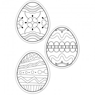 Picture of Color me eggs 6in designer cut outs
