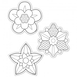 Picture of Color me flowers 6in designer cut  outs