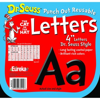 Picture of Dr seuss punch out deco letters blk