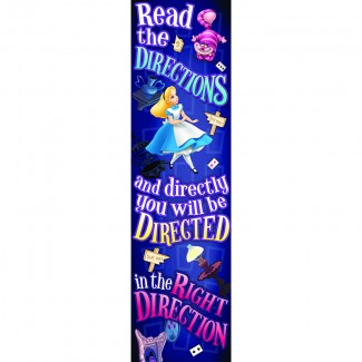 Picture of Alice in wonderland right direction  vertical banner