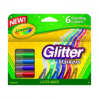 Picture of Crayola glitter markers 6 colors