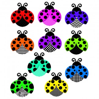 Picture of Colorful ladybugs accents