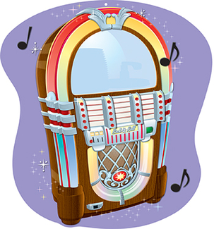 Picture of Jukebox two sided decoration