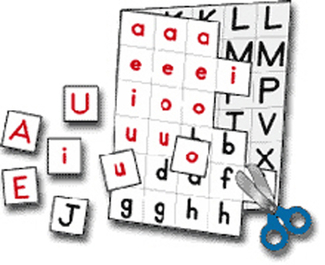 Picture of Individual making words 12/set  cut-apart letter cards