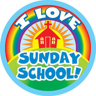 Picture of I love sunday school stickers
