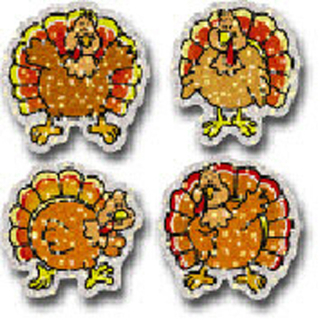 Picture of Dazzle stickers turkeys 60pk acid  & lignin free