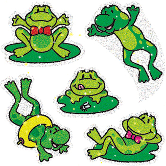 Picture of Dazzle stickers frogs 75-pk acid &  lignin free