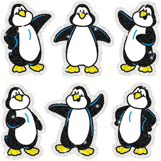 Picture of Dazzle stickers penguins 90-pk acid  & lignin free