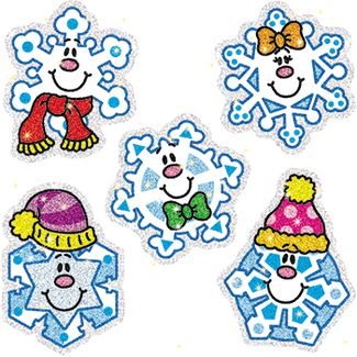 Picture of Dazzle stickers snowflakes 75-pk  acid & lignin free