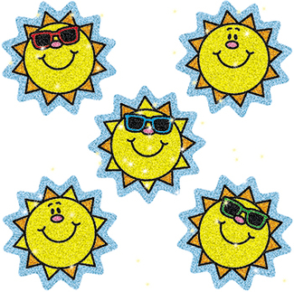 Picture of Dazzle stickers suns 75-pk acid &  lignin free