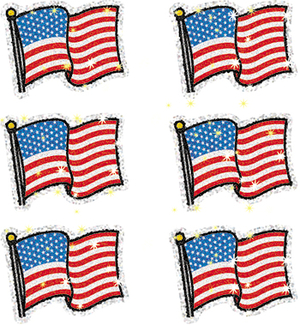 Picture of Dazzle stickers flags 90-pk acid &  lignin free