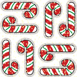 Picture of Dazzle stickers candy canes 75-pk  acid & lignin free