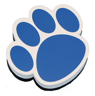 Picture of Magnetic whiteboard eraser blue paw