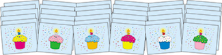 Picture of Calendar cover-ups birthday 36/pk