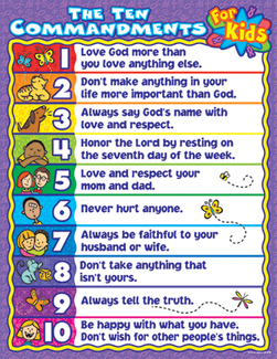 Picture of The ten commandments for kids