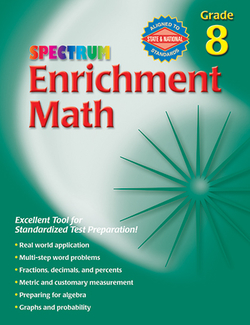 Picture of Spectrum enrichment math workbook  gr 8