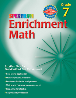 Picture of Spectrum enrichment math workbook  gr 7