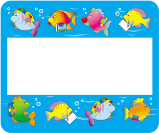 Picture of Name tags school of fish 40/pk  self-adhesive