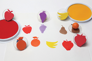 Picture of Ready2learn giant fruit stamps set  of 6