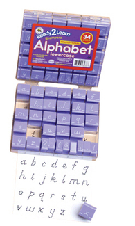 Picture of Visual closure 1 lower modern set  alphabet stamps