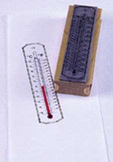 Picture of Stamp thermometer cellsius/  fahrenheit
