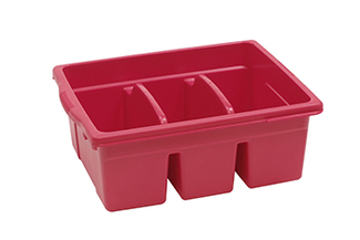 Picture of Leveled reading red large divided  book tub