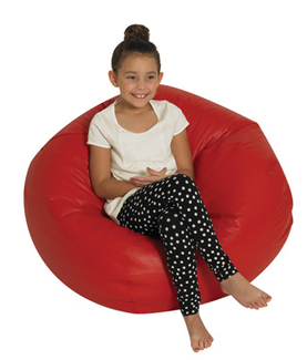 Picture of Round bean bag 35in red