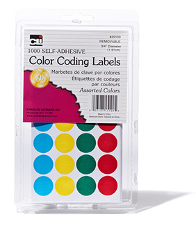 Picture of Color coding labels assorted