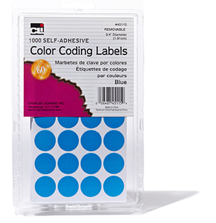 Picture of Color coding labels blue