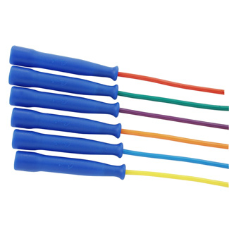 Picture of Plastic jump rope blue white  segmented 9ft