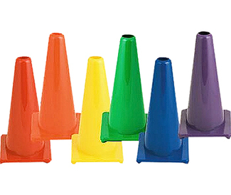Picture of Hi visibility  plastic cone set  fluorescent