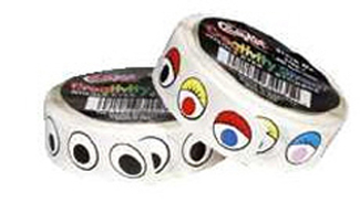 Picture of Wiggle eyes stickers on a roll  multi-color