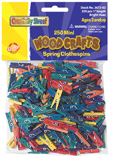 Picture of Mini spring clothespins bright hues