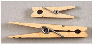 Picture of Large spring clothespins natural