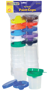 Picture of No spill paint cups 10/pk dual lid  storage cups