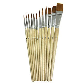 Picture of Watercolor brushes 12pk assorted  sizes