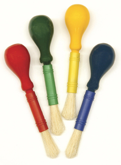 Picture of Bulb handle brush 4 pk assorted  colors