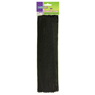 Picture of Chenille stems black 12 inch